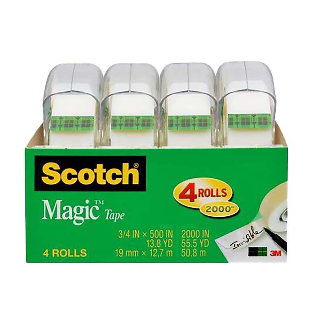 Scotch Magic Invisible Tape Refill, 3/4 In. X 500 In., Tape, Adhesives &  Fasteners, Household