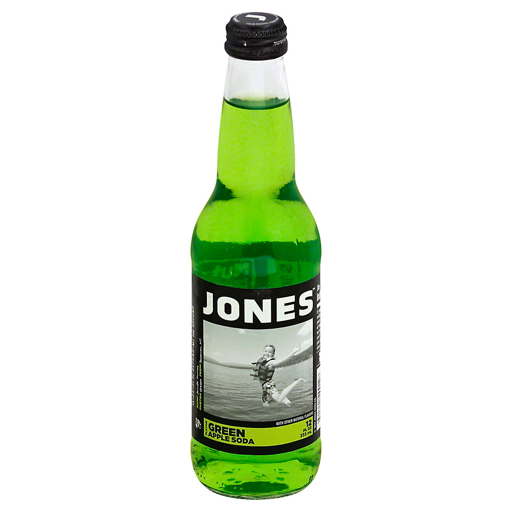 Calories in Jones Green Apple Soda, 12 oz