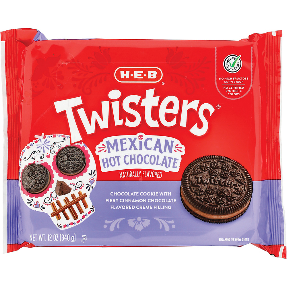 Calories in H-E-B Select Ingredients Mexican Hot Chocolate Twisters Cookies, 12 oz