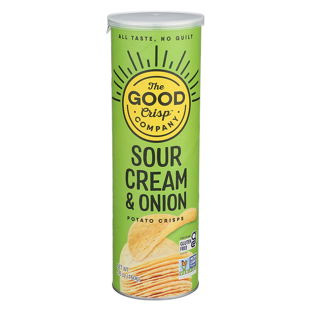 Calories in The Good Crisp Company Sour Cream & Onion Potato Crisps, 5.6 oz