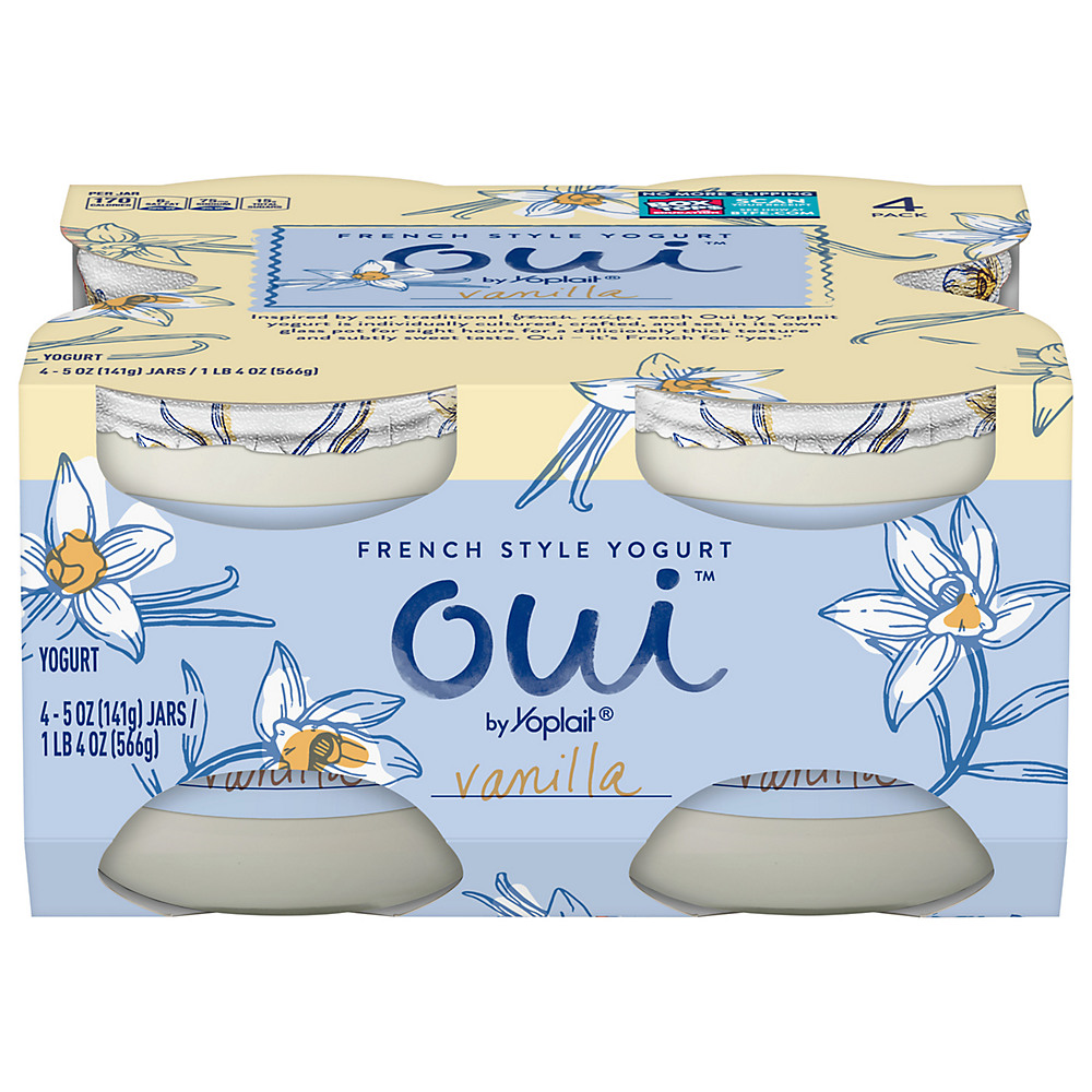 Calories in Yoplait Oui Vanilla French Style Yogurt, 4 ct