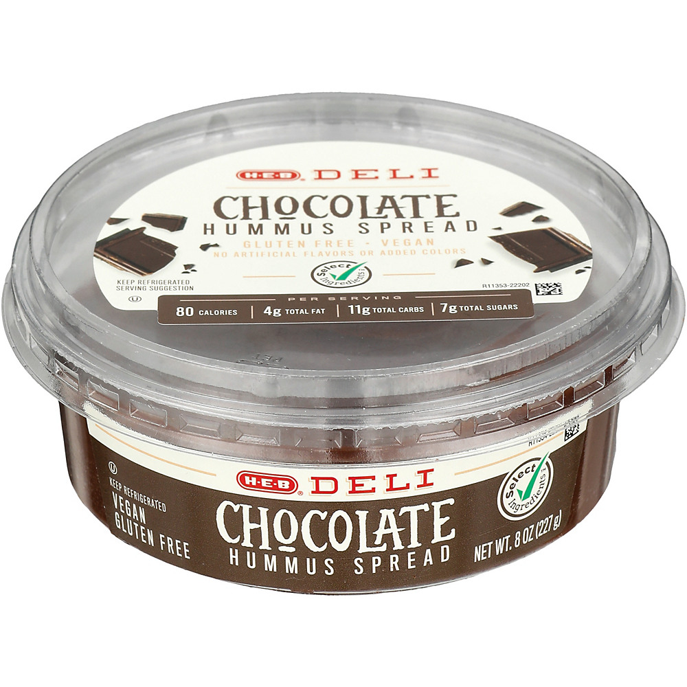Calories in H-E-B Select Ingredients Chocolate Hummus, 8 oz
