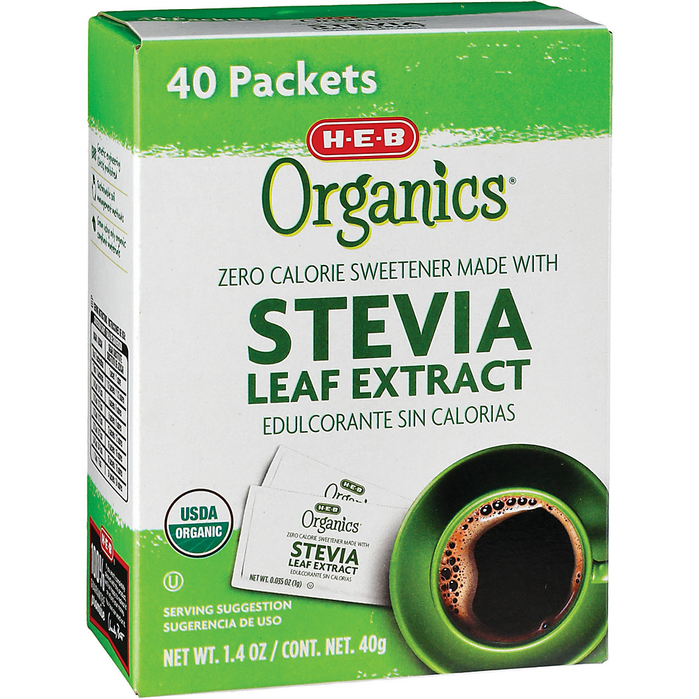 Calories in H-E-B Organics Stevia Leaf Extract Packets, 40 ct
