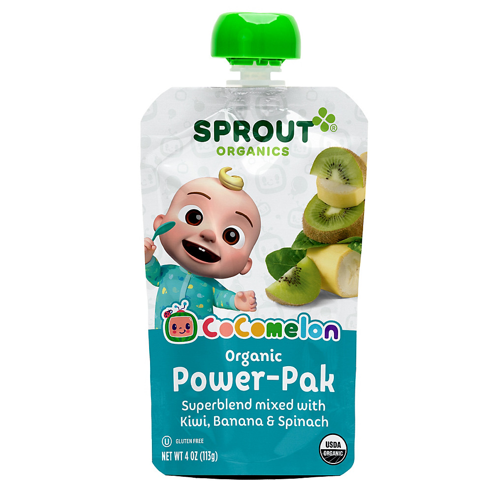 Calories in Sprout Toddler Power Pak Kiwi Banana with Superblend and Spinach  , 4 oz