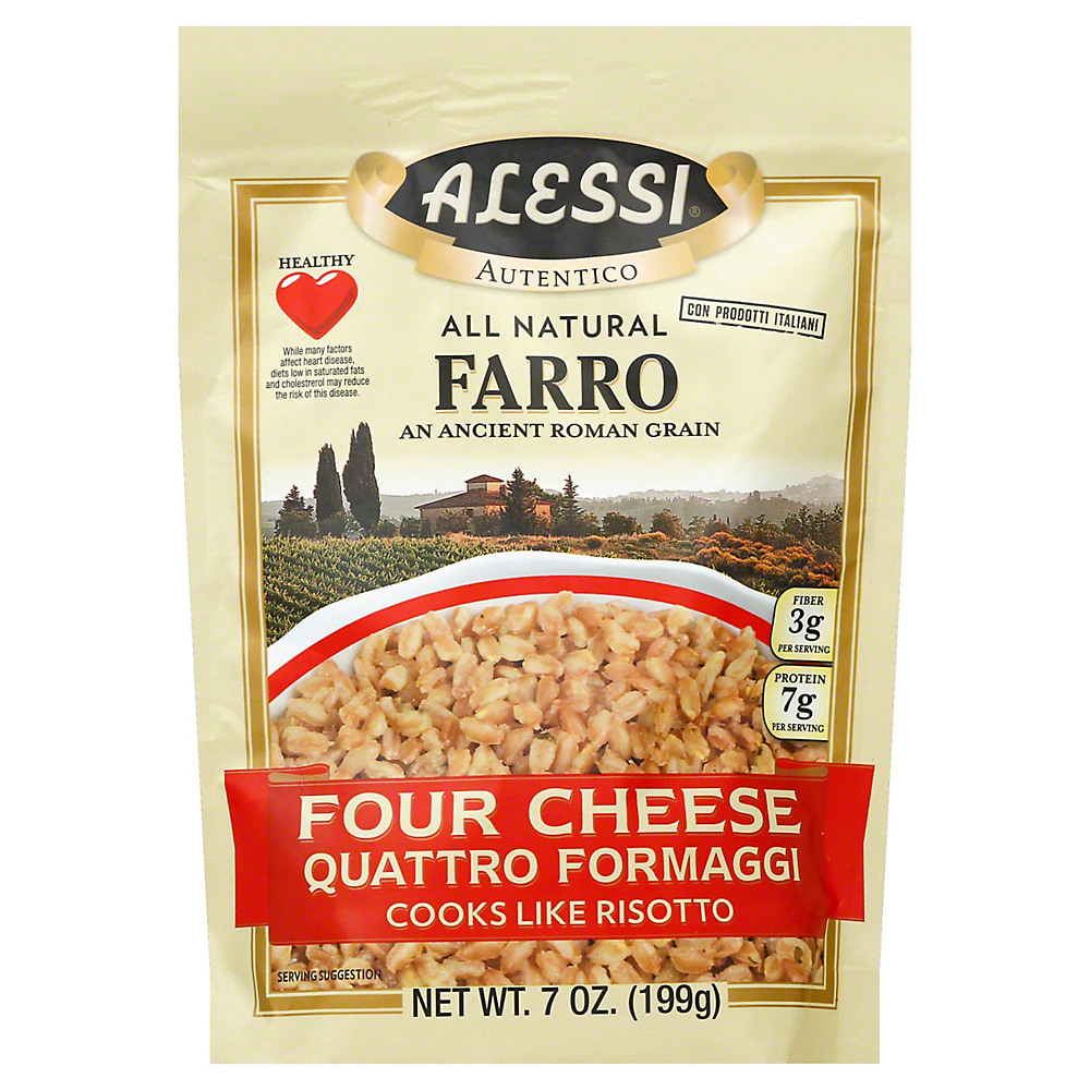 Calories in Alessi Four Cheese Farro, 7 oz