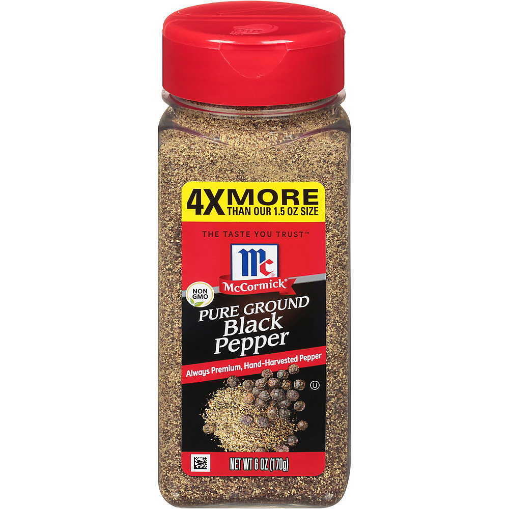 Calories in McCormick Pure Ground Black Pepper, 6 oz