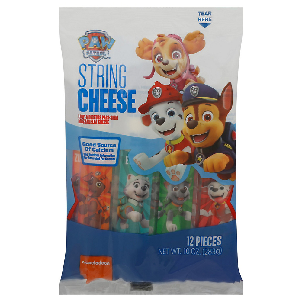 Calories in Nickelodeon Paw Patrol Mozzarella String Cheese, 12 ct