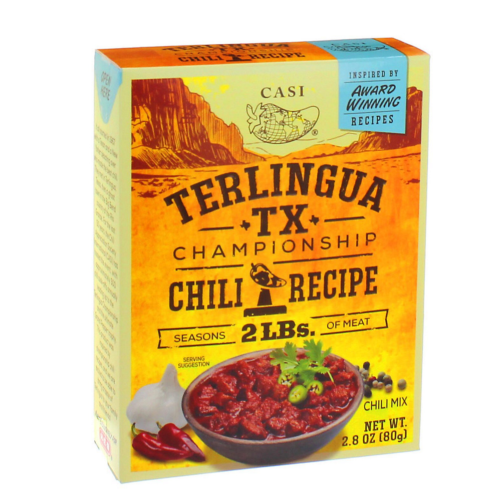 Calories in Casi Terlingua TX Championship Chili Recipe Mix, 2.8 oz