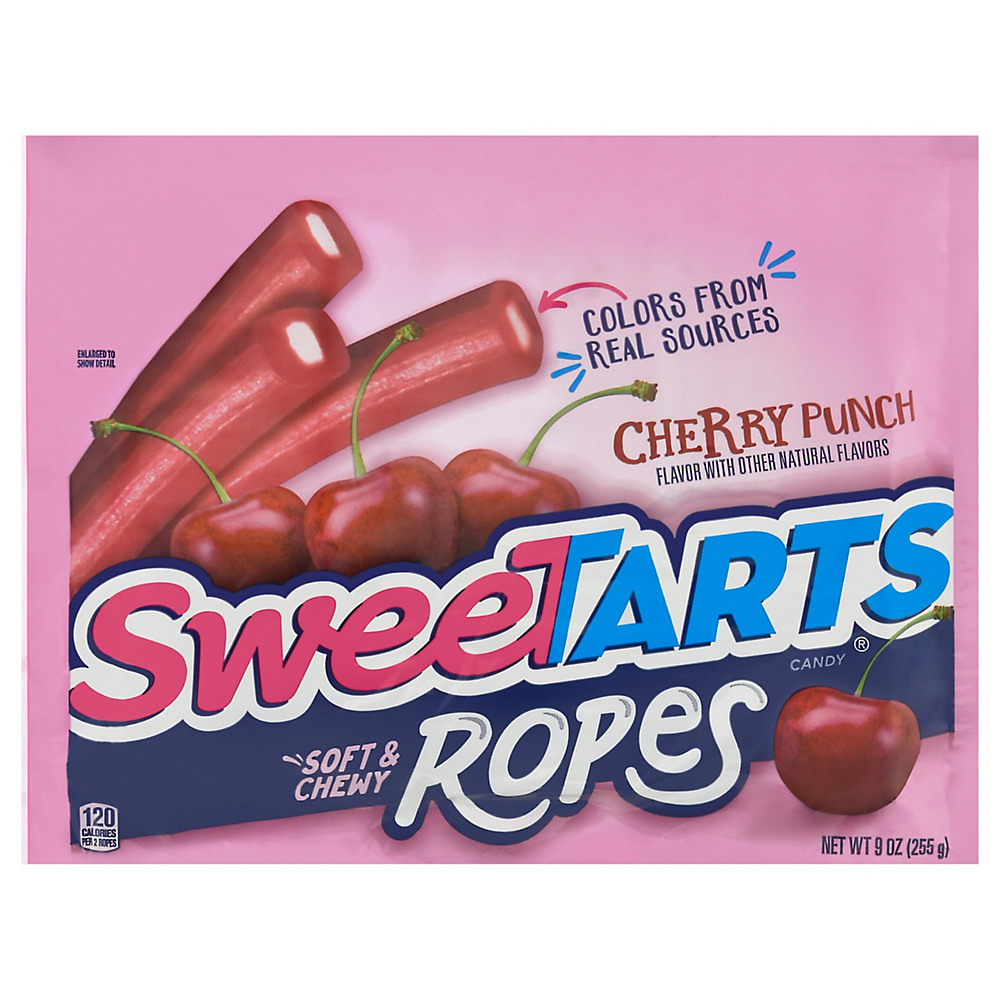 Calories in SweeTarts Cherry Ropes, 9 oz