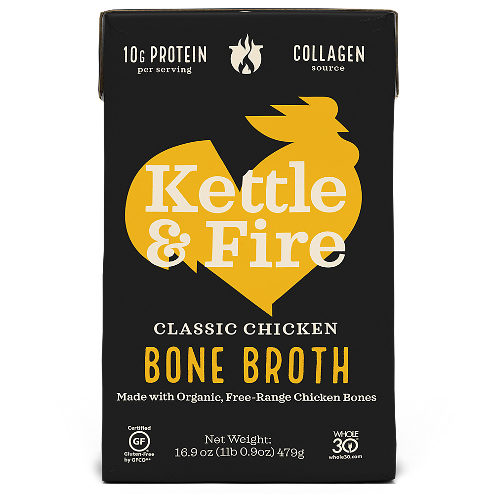 Calories in Kettle & Fire Chicken Bone Broth, 16.9 oz