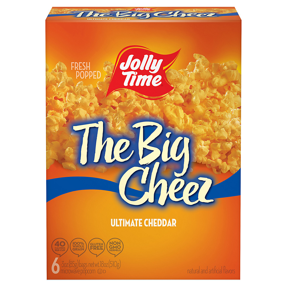 Calories in Jolly Time The Big Cheez Ultimate Cheddar Microwave Popcorn, 6 ct