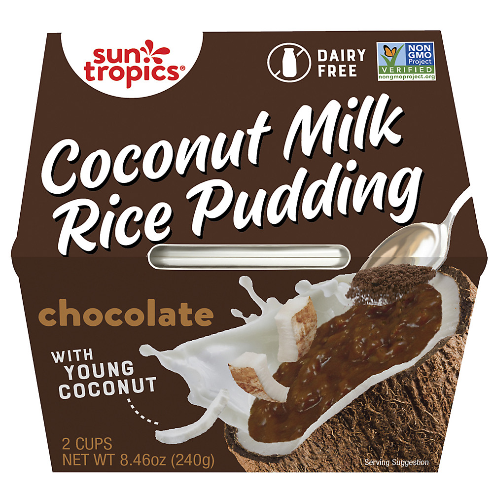 Calories in Sun Tropics Classic Cocoa Coconut Rice Pudding Cups, 8.46 oz