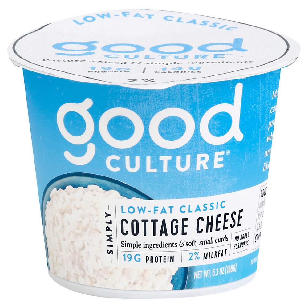 Calories in Good Culture Classic Cottage Cheese, Low-Fat 2%, 5.3 oz