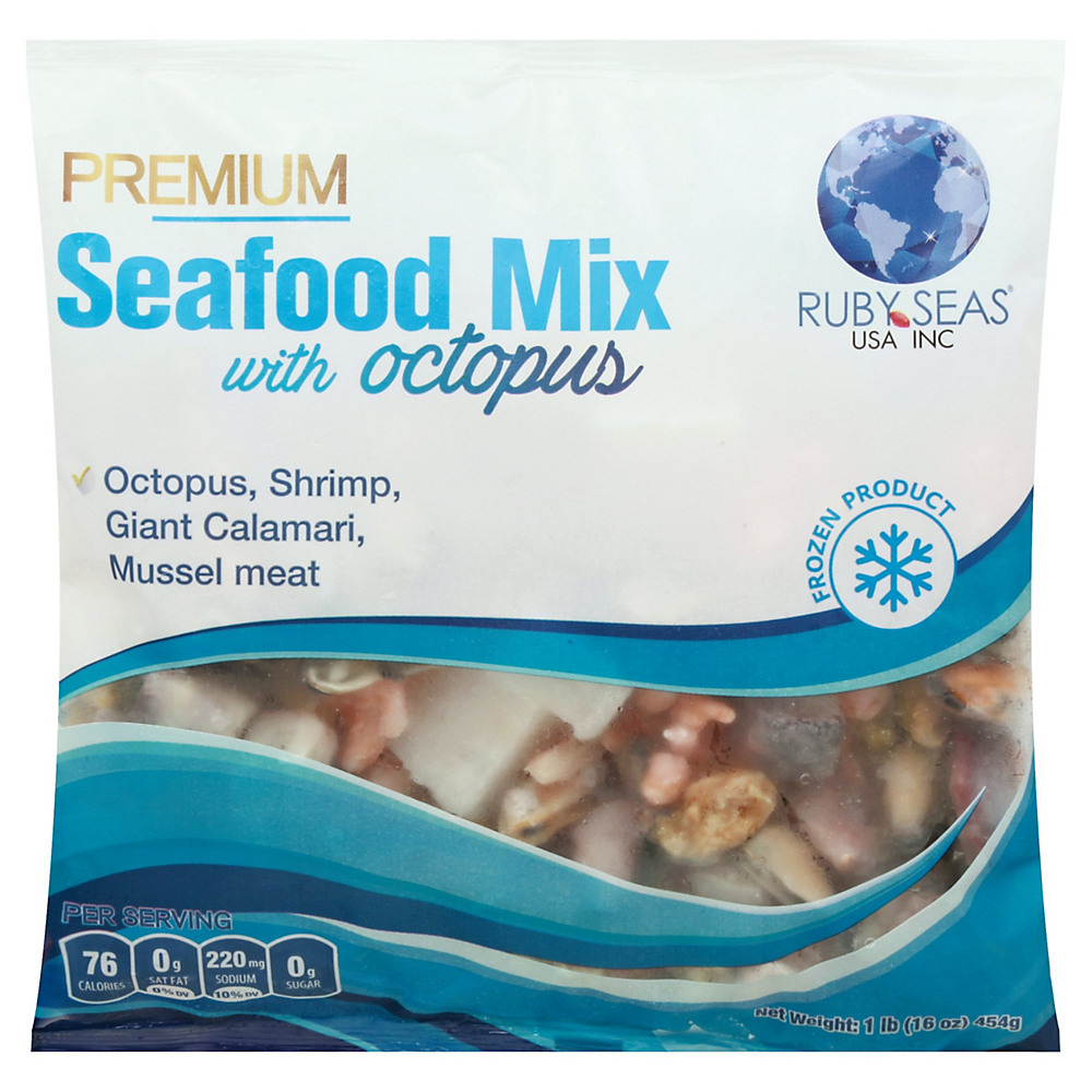 Calories in Frozen Premium Seafood Mix with Octopus, 16 oz