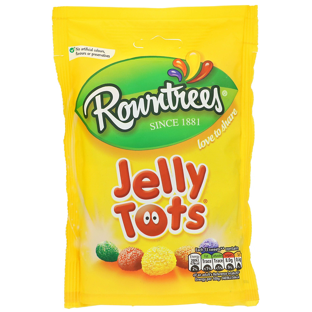 Calories in Rowntrees Jelly Tots, 5.29 oz