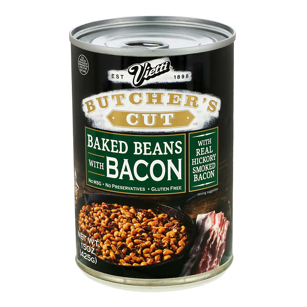 Calories in Vietti Baked Beans With Bacon With Real Hickory Smoked Bacon, 15 oz