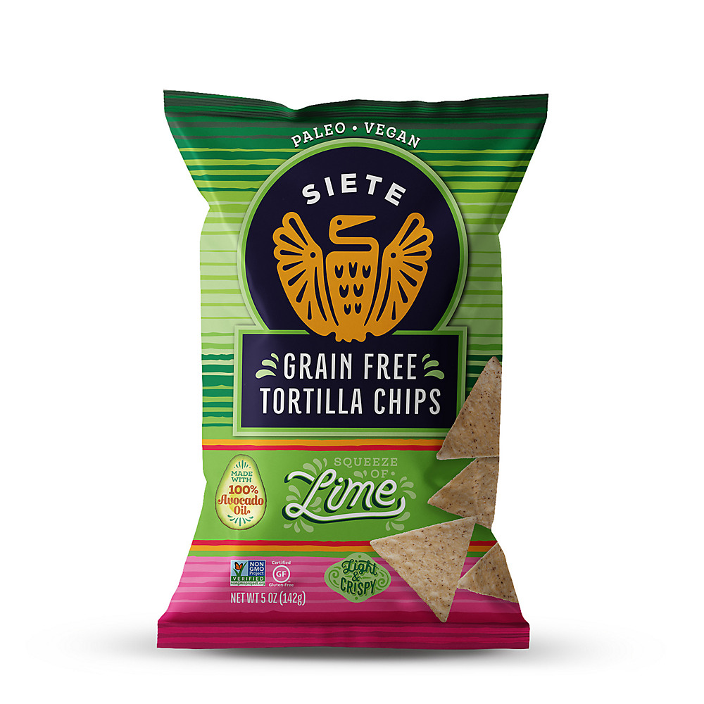 Calories in Siete Lime Tortilla Chips, 5 oz