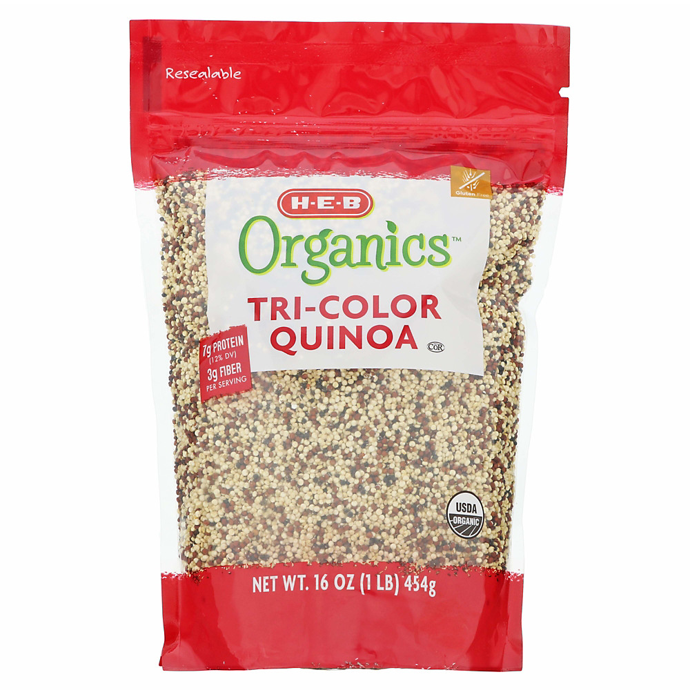 Calories in H-E-B Organics Tri-Color Quinoa, 1 lb