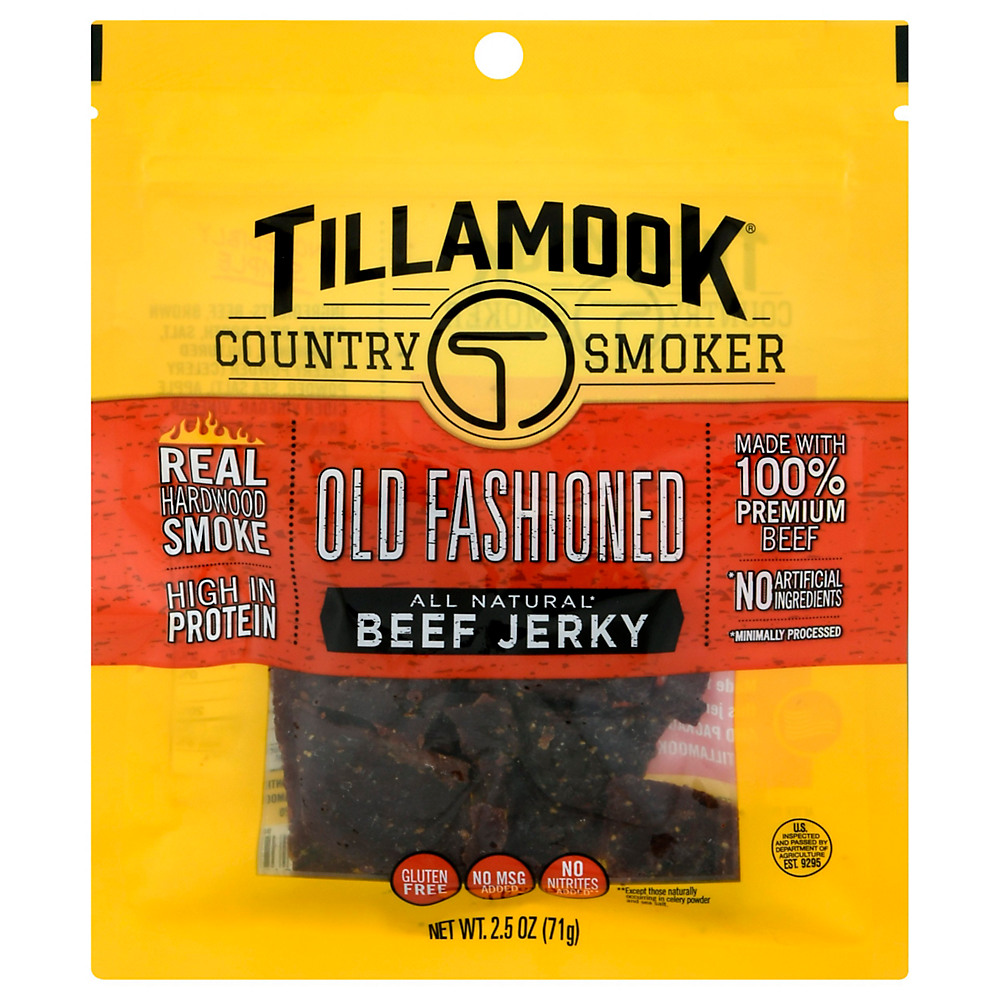 Calories in Tillamook Country Smoker Old Fashioned Beef Jerky, 2.5 oz