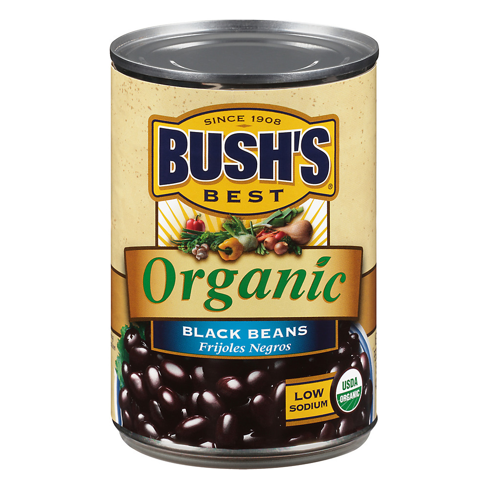 Calories in Bush's Best Organic Black Beans, 15 oz