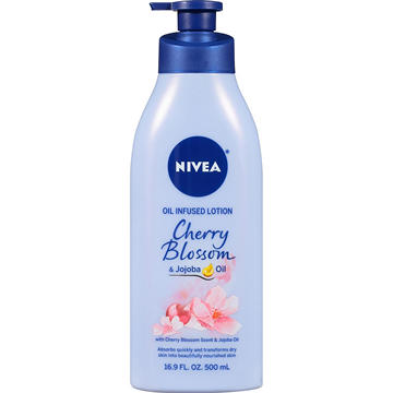 NIVEA Oil Infused Body Lotion Cherry Blossom and Jojoba Oil, 16.9 oz