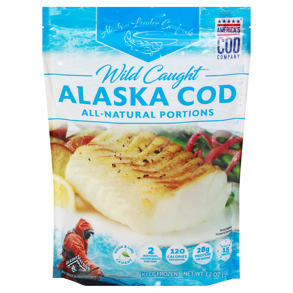 Calories in Alaskan Leader All Natural Alaska Cod Portions, 12 oz
