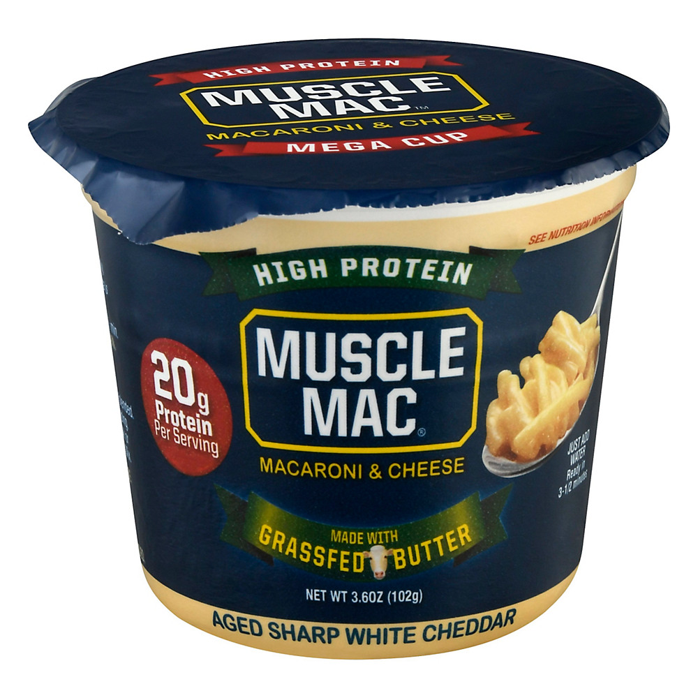 Calories in Muscle Mac White Cheddar Mac & Cheese, 3.6 oz