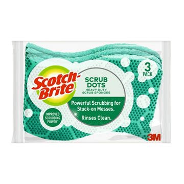 Scotch-Brite Heavy Duty Scrub Dots Sponges, 3 pk