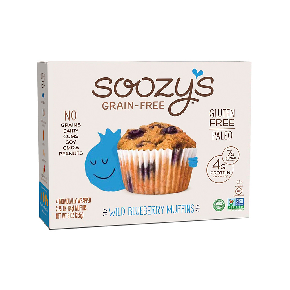 Calories in Soozy's Grain-Free Wild Blueberry Muffins, 4 ct