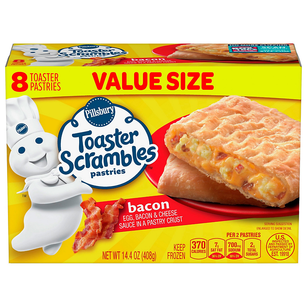 Calories in Pillsbury Bacon Toaster Scrambles Value Size, 8 ct