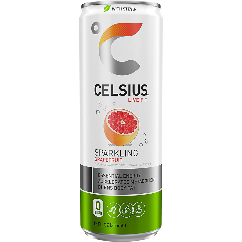 Calories in Celsius Sparkling Grapefruit, 12 oz