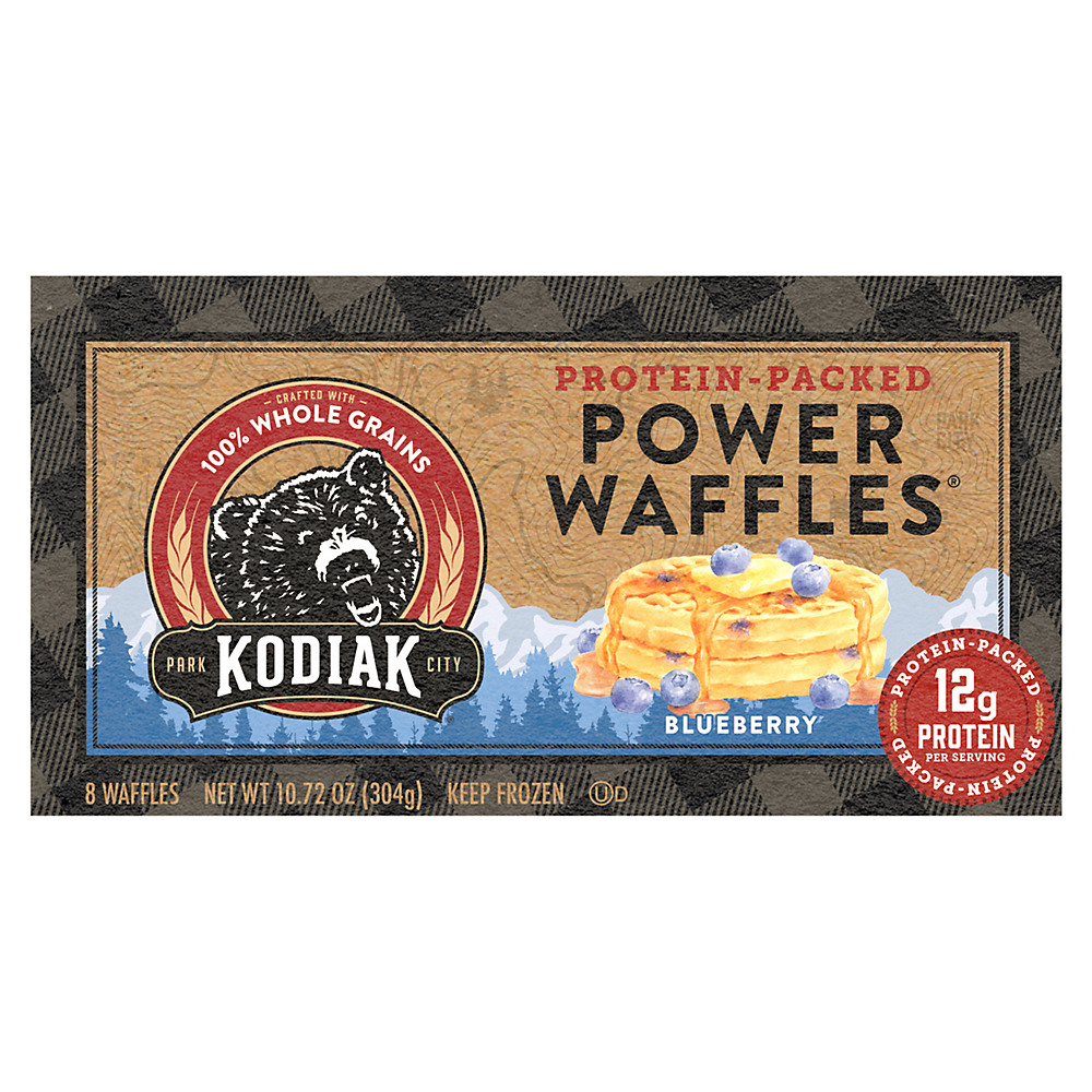Calories in Kodiak Cakes Blueberry Chia Power Waffles, 8 ct