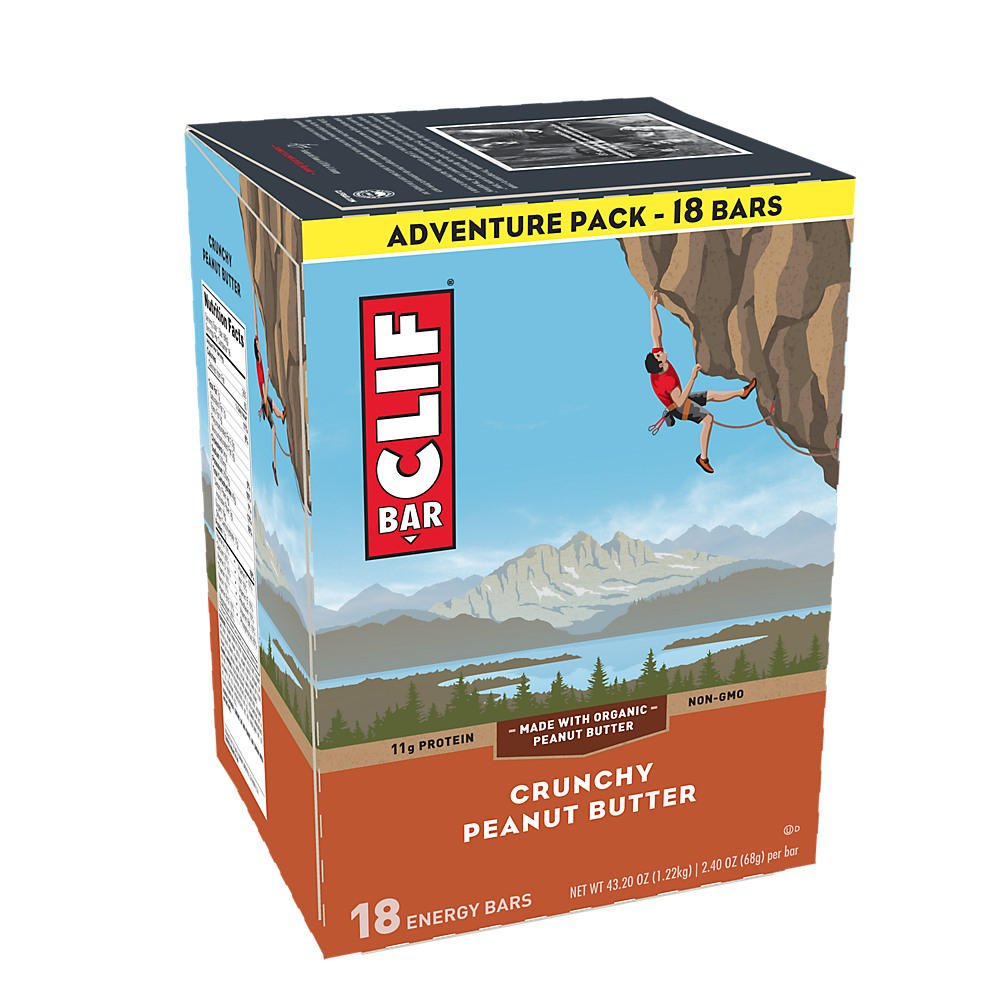 Calories in Clif Crunchy Peanut Butter Energy Bars Adventure Pack, 18 ct