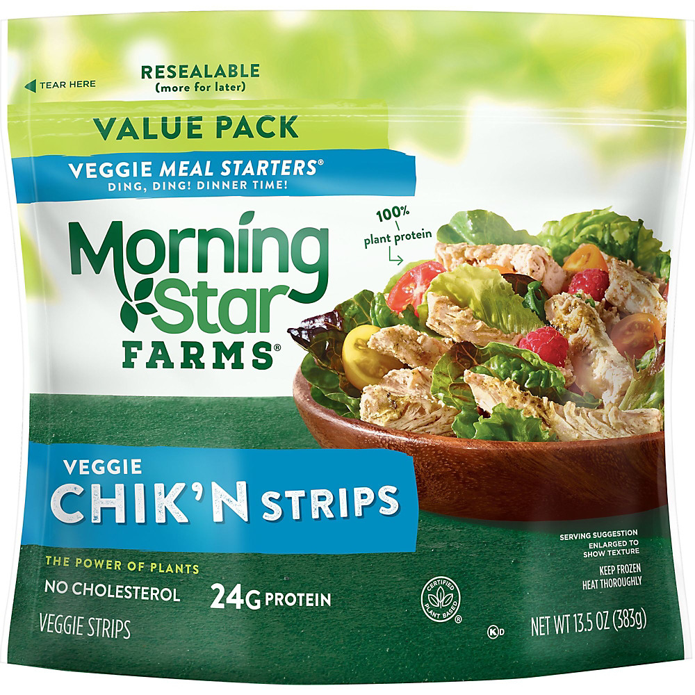 Calories in MorningStar Farms Meal Starters Veggie Chik'n Strips , 13.5 oz