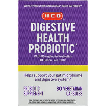 H-E-B Digestive Health Probiotic, 30 ct
