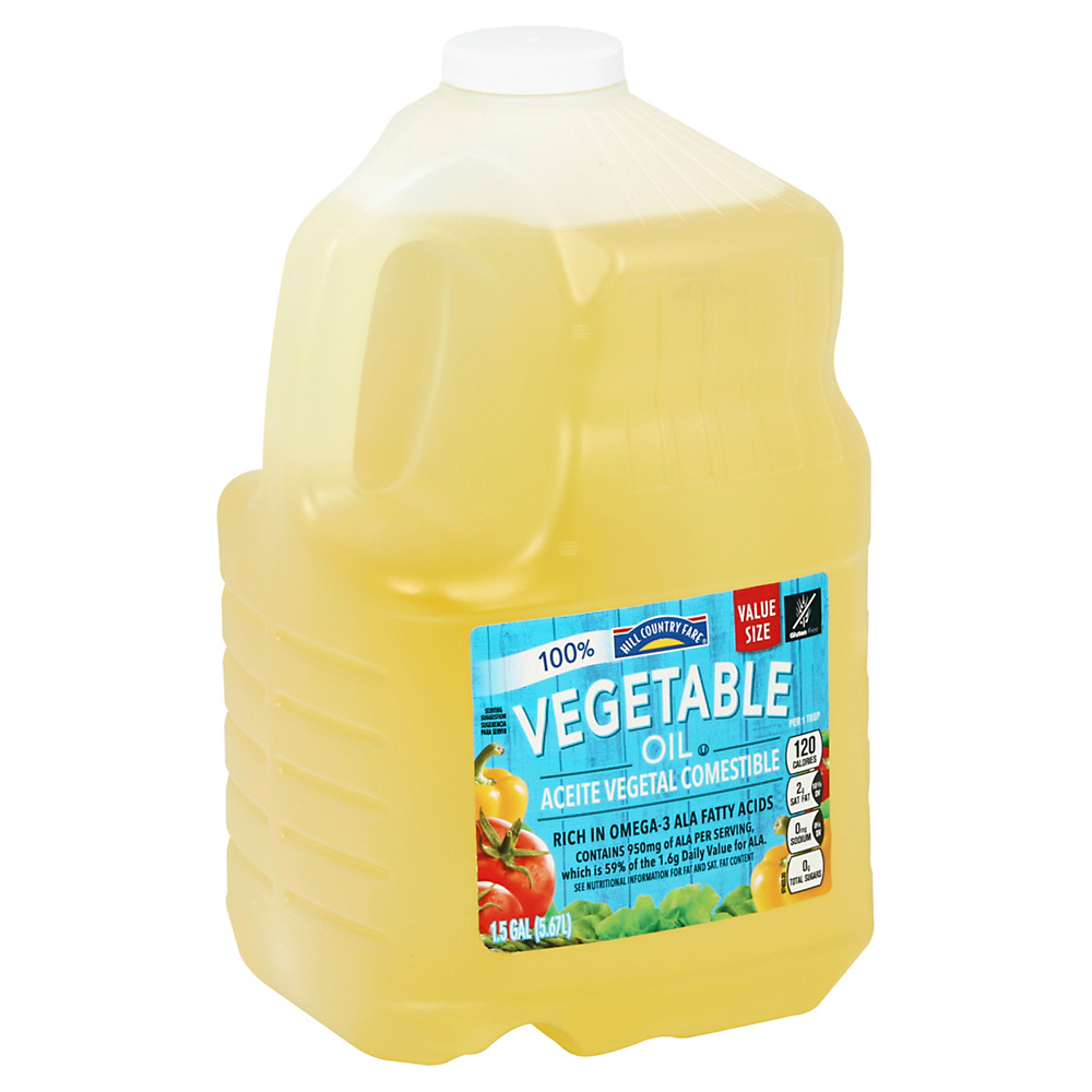 Calories in Hill Country Fare Vegetable Oil, 1.5 gal