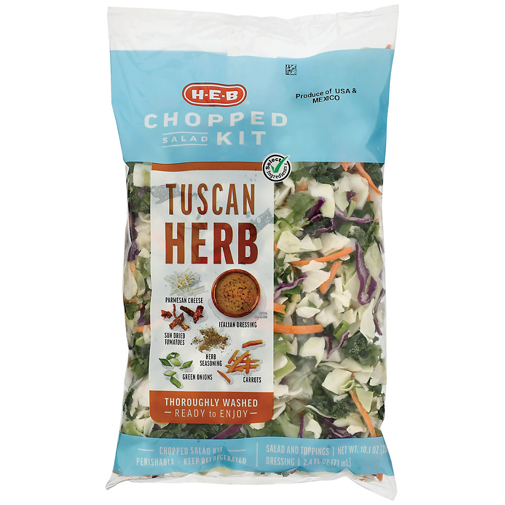 Calories in H-E-B Select Ingredients Tuscan Herb Chopped Salad Kit, 12.6 oz