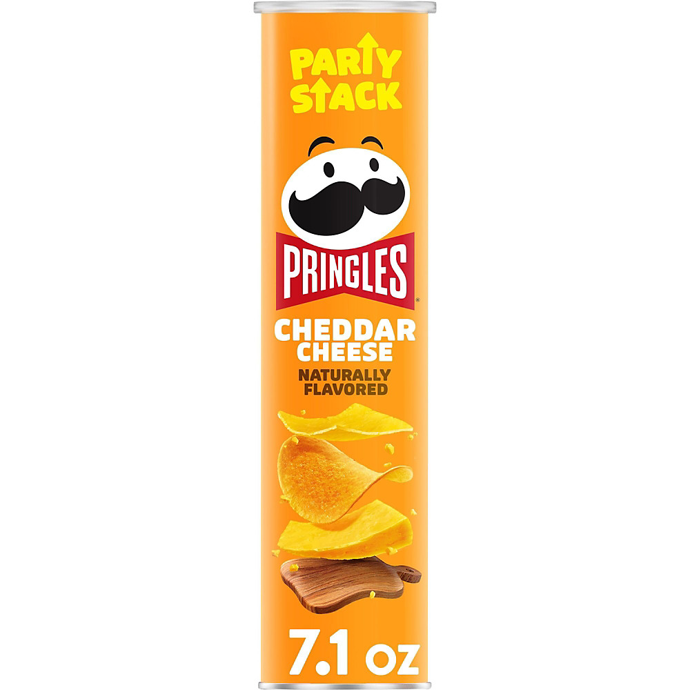 Calories in Pringles Potato Crisps Chips Cheddar Cheese, 7.1 oz
