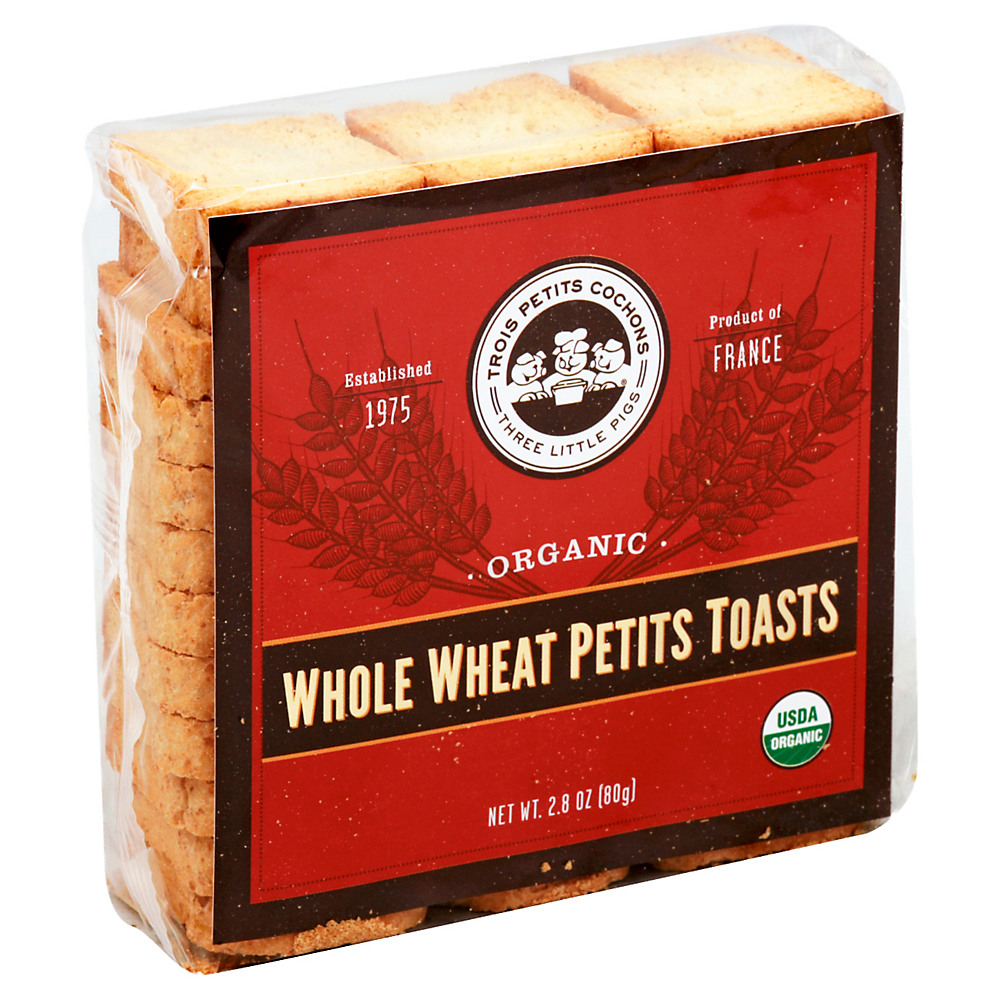 Calories in Trois Petits Cochons Whole Wheat Petits Toasts, 2.80 oz