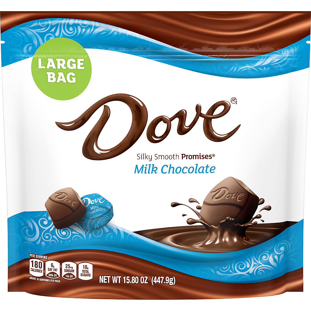 Calories in Dove Promises Milk Chocolate Candy Bag, 15.8 oz