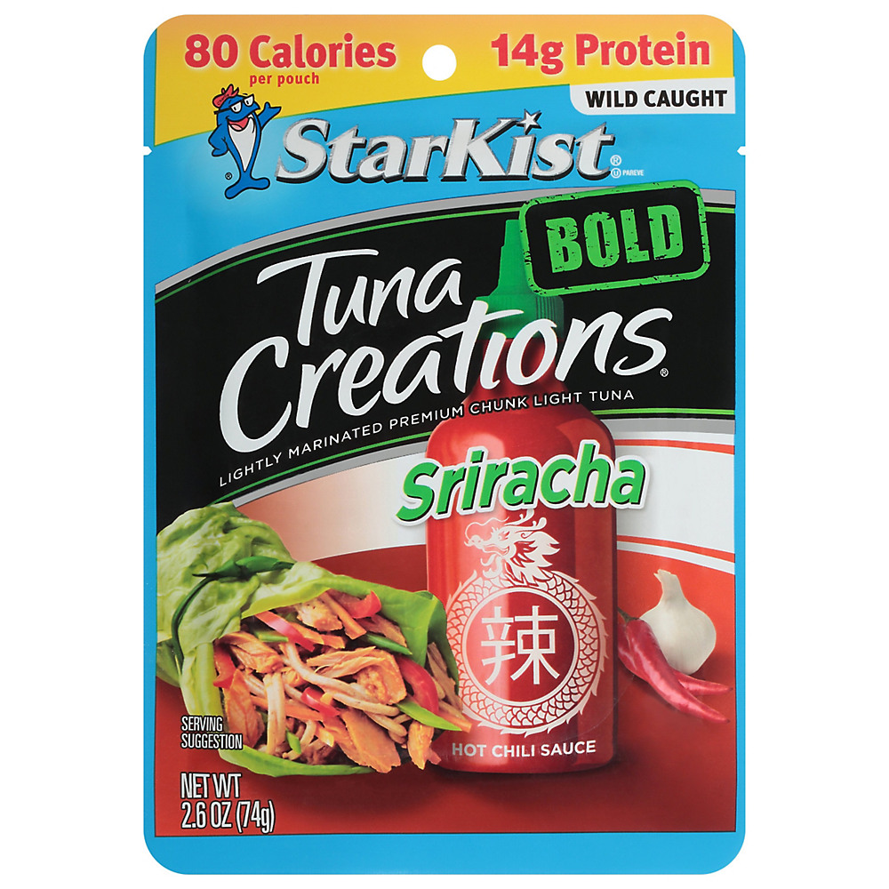 Calories in StarKist Tuna Creations Bold Sriracha Tuna Pouch, 2.6 oz