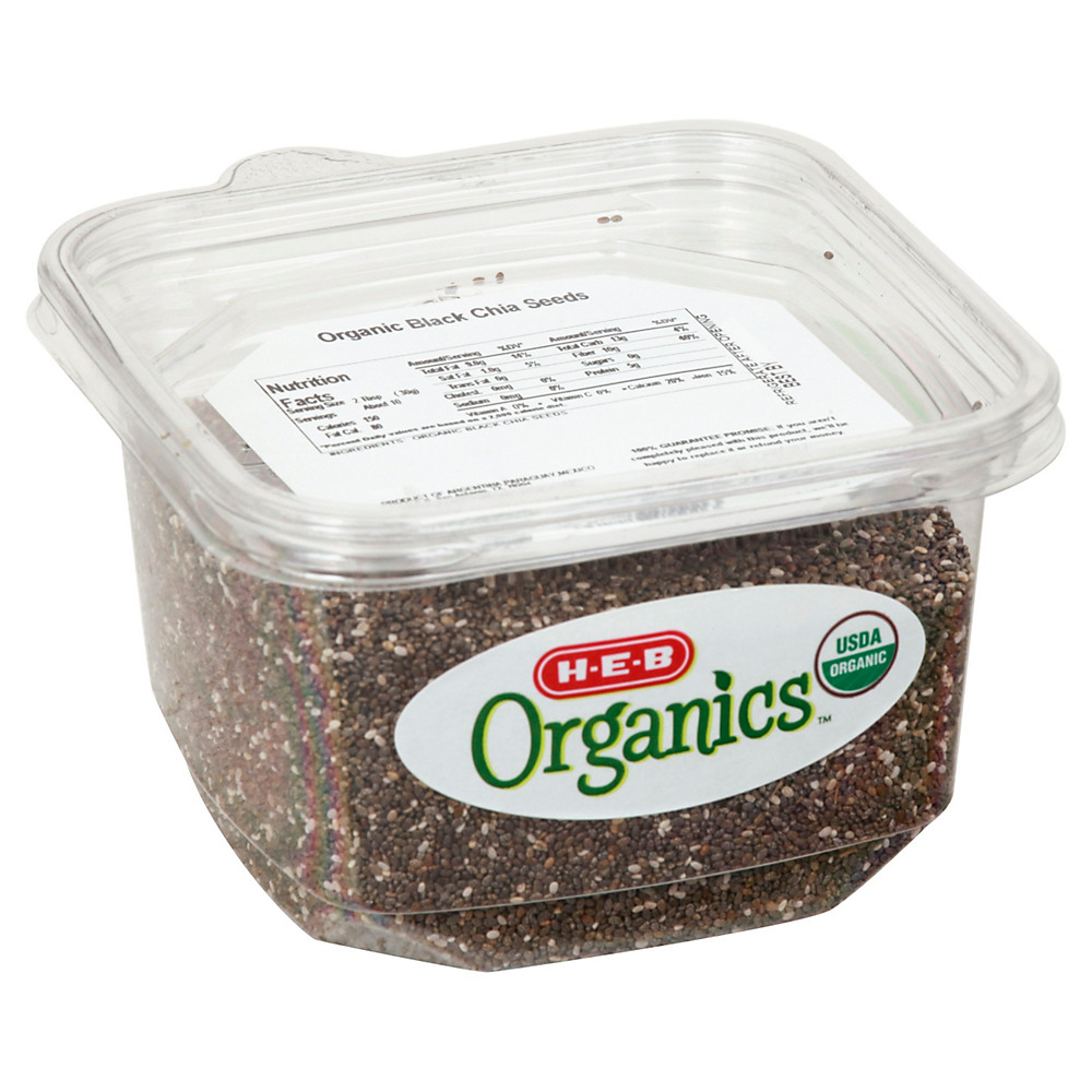 Calories in H-E-B Organic Black Chia Seeds, 10.23 oz