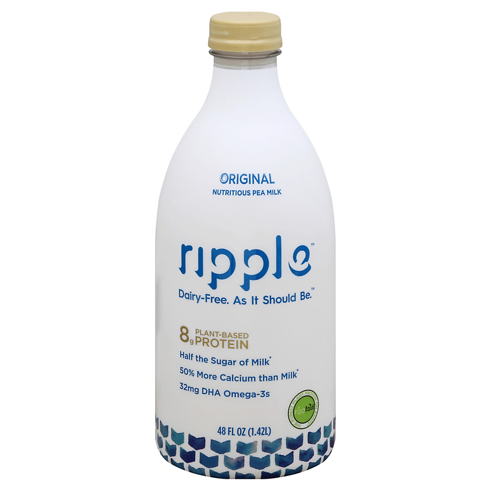 Calories in Ripple Dairy Free Original Pea Milk, 48 oz