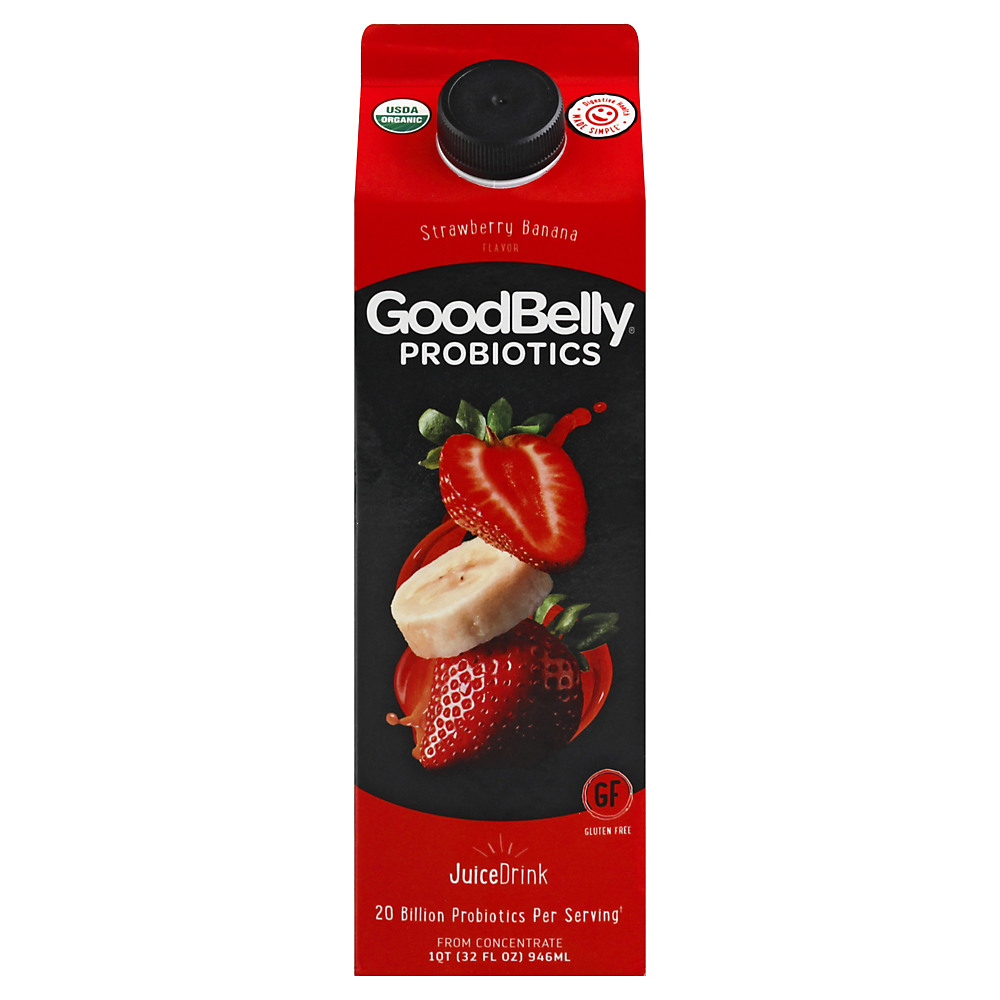 Calories in GoodBelly Probiotics Strawberry Banana Flavor Probiotic Juice Drink, 32 oz