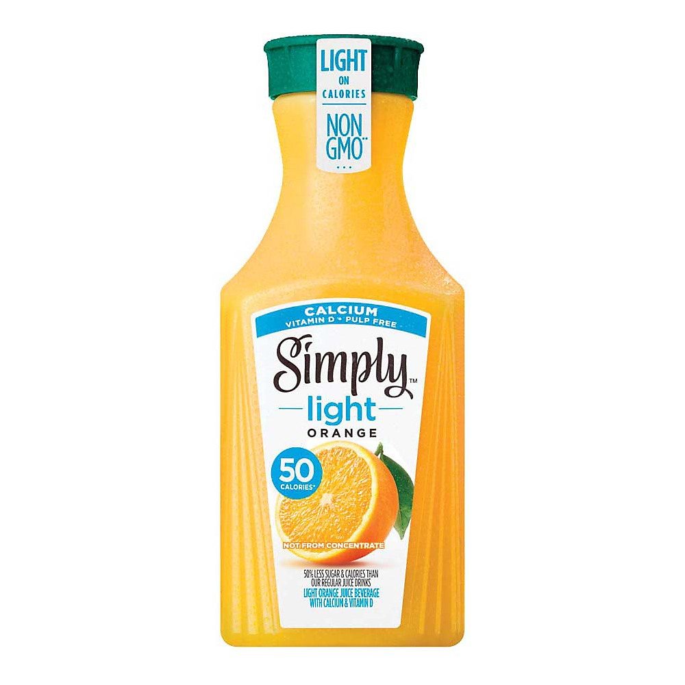 Calories in Simply Light Pulp Free with Calcium Orange Juice, 52 oz
