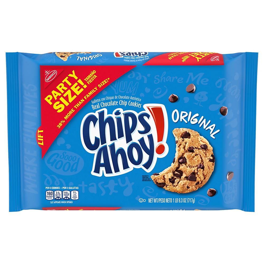 Calories in Nabisco Chips Ahoy! Chocolate Chip Cookies Party Size!, 25.3 oz