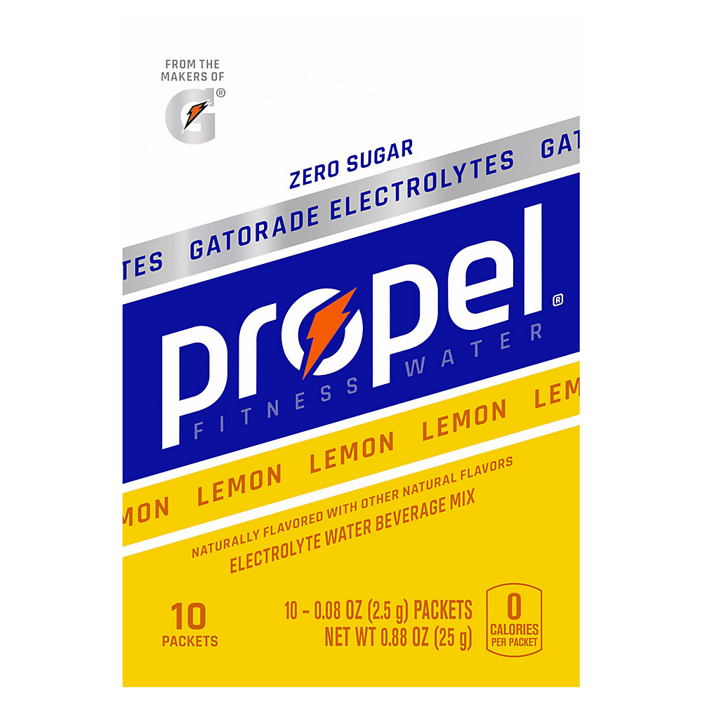 Calories in Propel Zero Nutrient Enhanced Lemon Water Beverage Mix, 10 ct