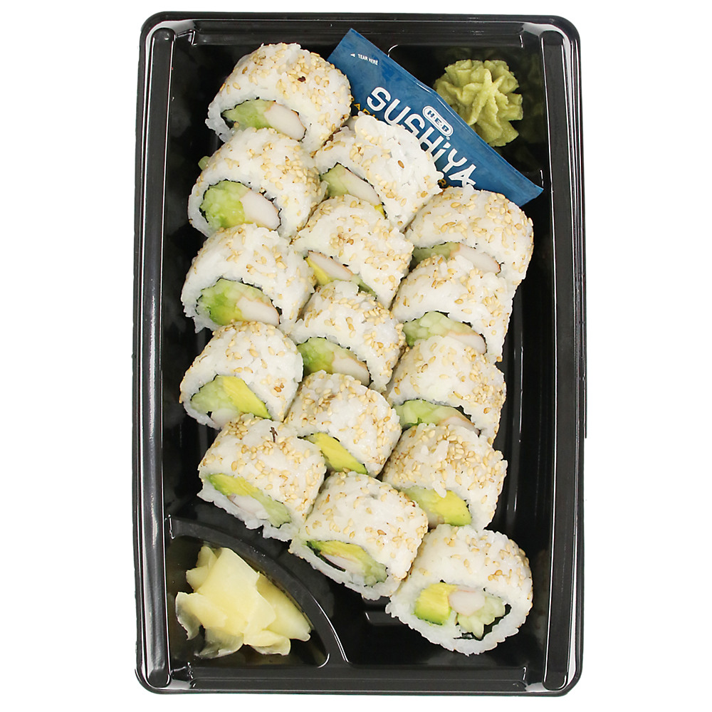 Calories in H-E-B Sushiya California Roll Value Pack, 15 pc