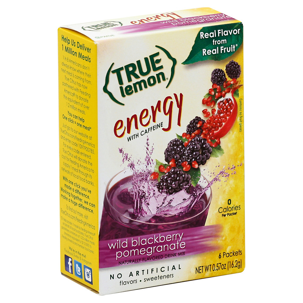 Calories in True Lemon Energy Blackberry Pomegranate Sticks, 6 ct