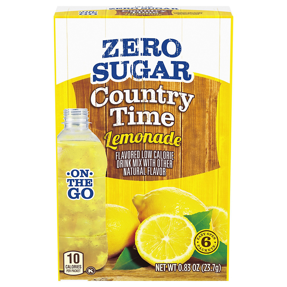 Calories in Country Time On the Go! Lemonade Drink Mix, 6 ct